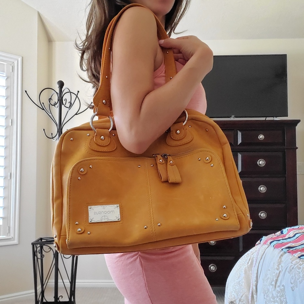 Genuine Leather Oversized Satchel Laptop Bag